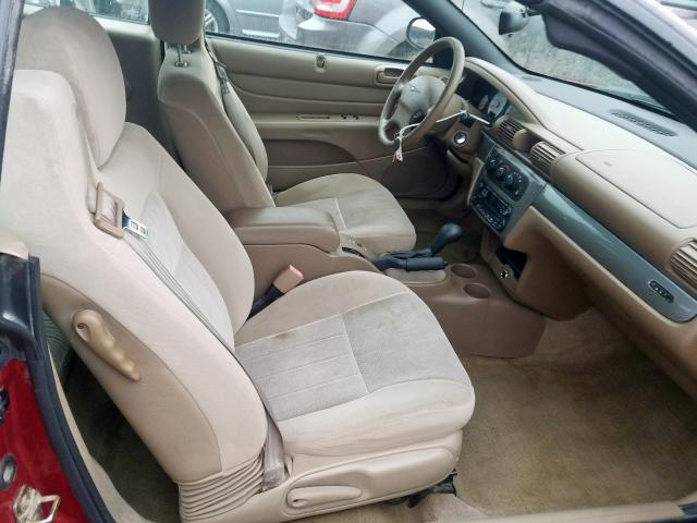 Salvage Certificate 2004 Chrysler Sebring Converti 2 7l For Sale